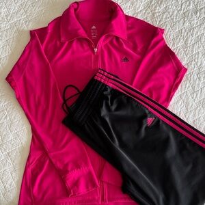 Adidas Fuchsia and Black Activewear Set
